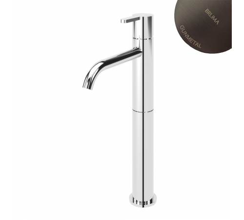 Смеситель для раковины высокий, настольный Bruma Leaf 167 002 0MG Gunmetal