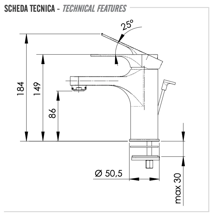 Смеситель для раковины Remer Class Line L10