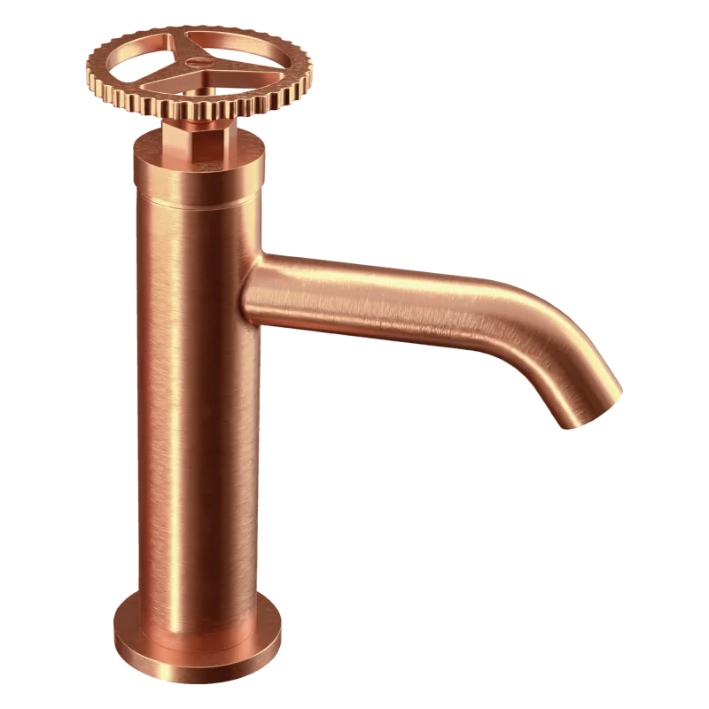 Смеситель для раковины Remer Chrono CH12RP, медь брашированная