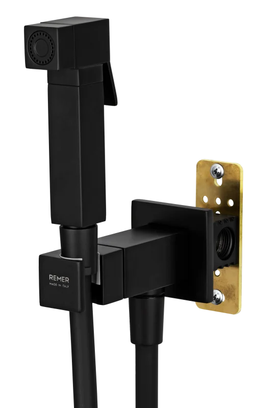 Гигиенический душ со смесителем Remer Absolute Q64NO, чёрный матовый