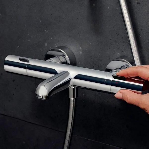 Смеситель для ванны термостатический Hansgrohe Ecostat Fine, хром, 13325000