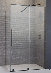 Душевая дверь Radaway Furo KDJ Black, 62,2 x 200 см, стекло прозрачное, профиль черный, правая, 10104622-54-01R