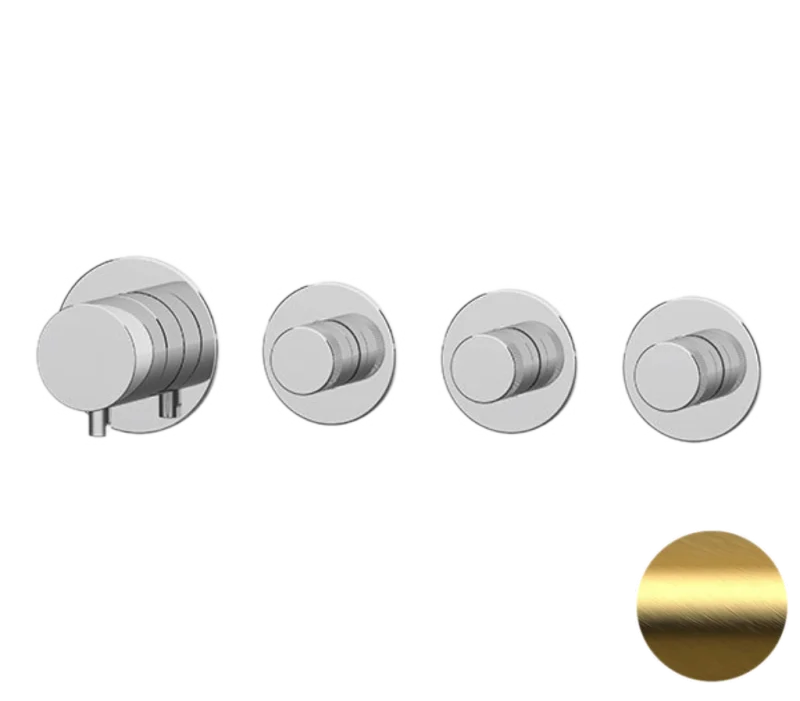 Смеситель для душа Remer X Style N98D3PBG, золото брашированное