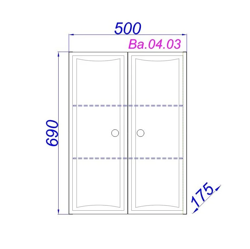 Шкафчик Aqwella Барселона 50 с двумя дверцами