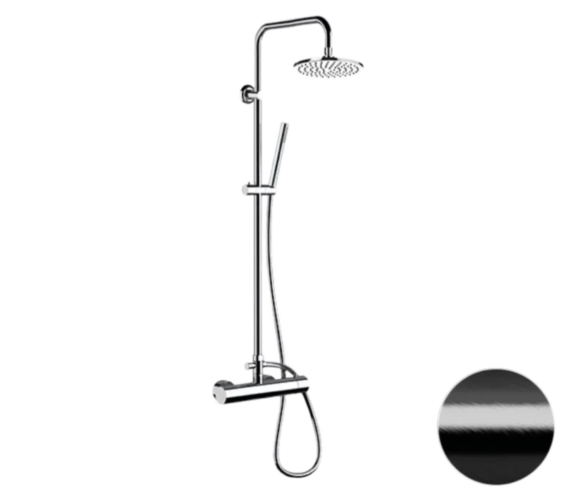 Душевая система Remer Minimal N37RX7MMM20CFP, черный брашированный хром