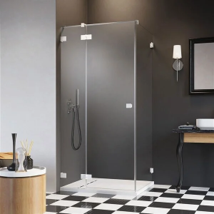 Душевая дверь Radaway Essenza Pro White KDJ 100R, 100 х 200 см, с неподвижной частью, стекло прозрачное, профиль белый, правая, 10097100-04-01R