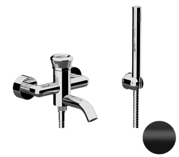 Смеситель для ванны Remer Element ET02NO, черный матовый