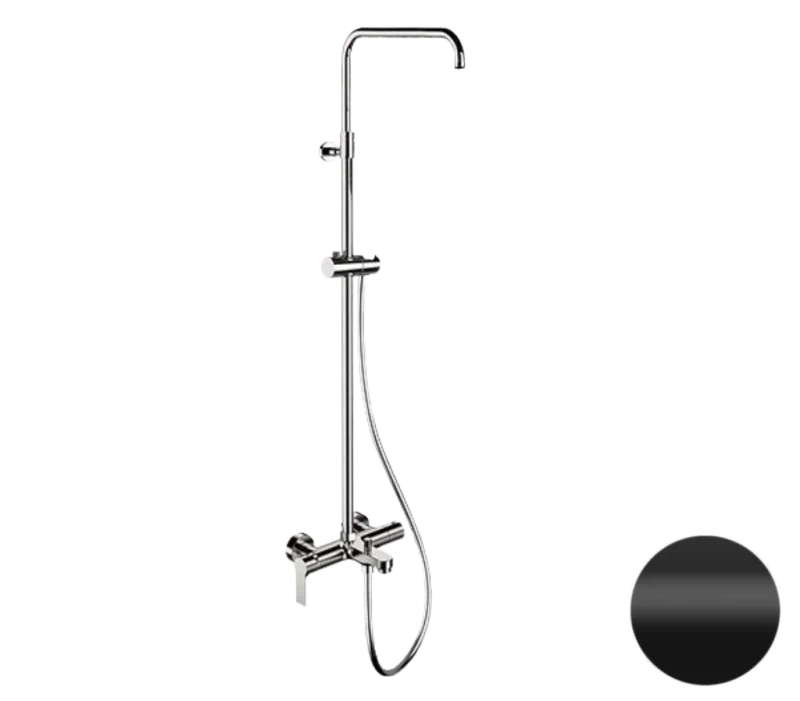 Душевая система с изливом Remer Energy EY34ASSDNO, черный матовый