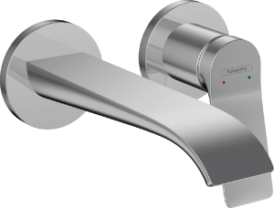 Смеситель настенный Hansgrohe Vivenis 195, с донным клапаном, хром, 75050000