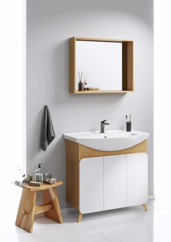 Зеркало Aqwella Basic 60 x 75 см, дуб золотой