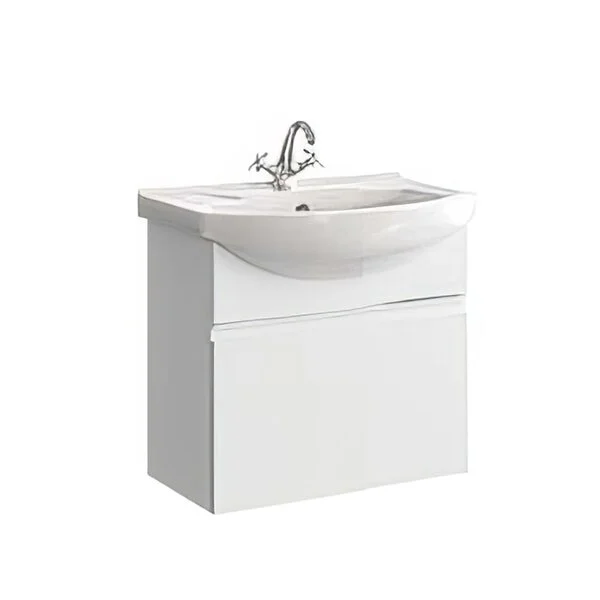 AQWELLA Rodos подвесная тумба под умывальник 65 см, цвет белый глянцевый