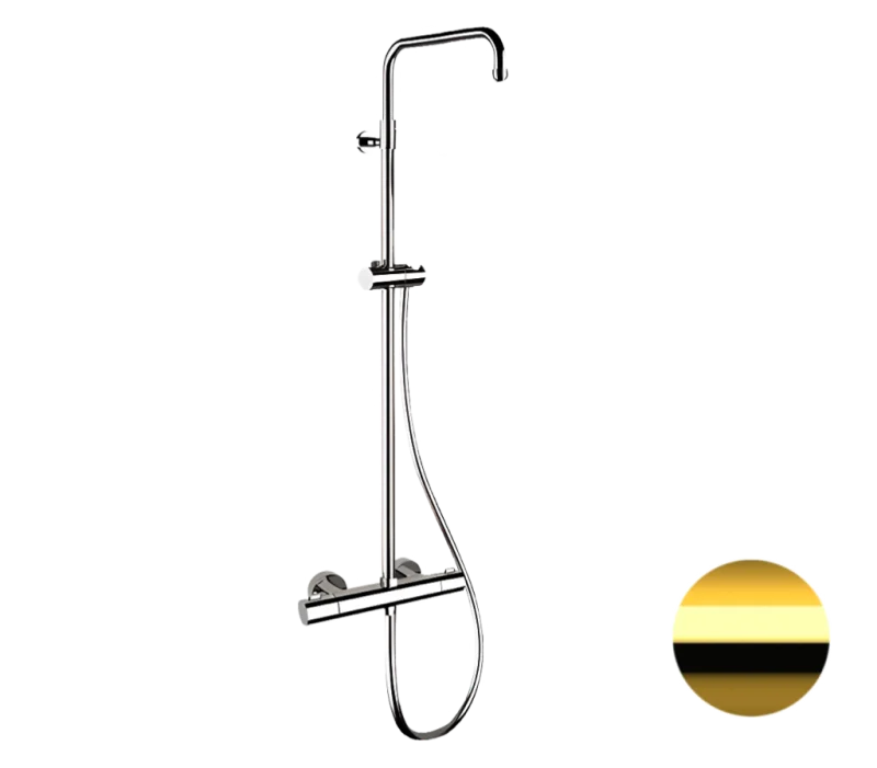 Душевая система термостатическая Remer Elegance EQ32ASSDDO, золото глянцевое
