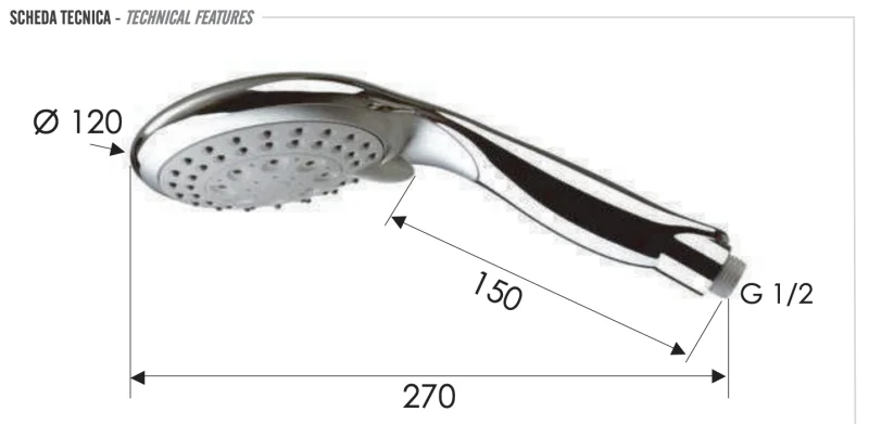 Ручной душ Remer 318XFX, хром