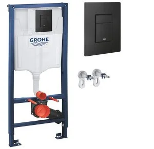 Инсталляция для унитазов Grohe Solido 38811KF0 3 в 1 с черной кнопкой смыва