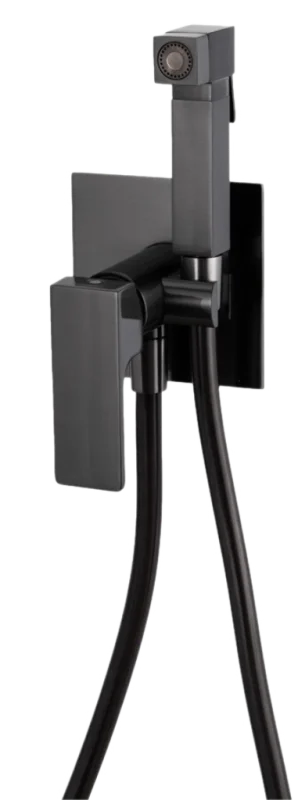 Гигиенический душ со смесителем Remer Absolute AU65CFP, чёрный брашированный хром