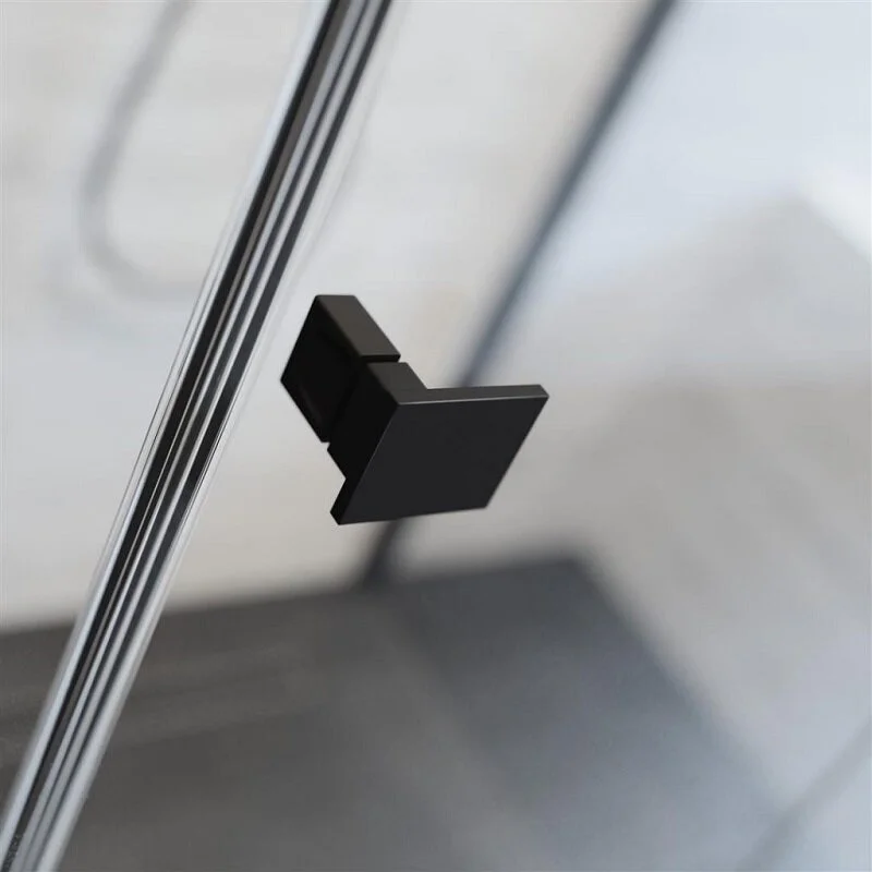 Душевая дверь Radaway Essenza Pro Black PTJ L, 57 х 200 см, стекло прозрачное, профиль черный, левая, 10100000-54-01L
