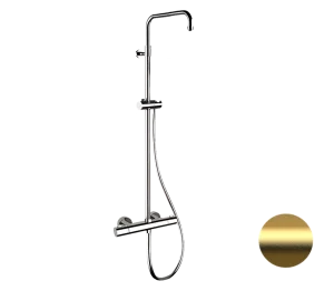 Душевая система термостатическая Remer Elegance EQ32ASSDBG, золото брашированное