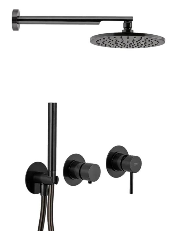 Душевая система Remer X Style X96S02OCFP, черный брашированный хром