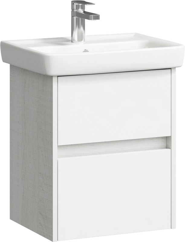 Тумба с умывальником в комплекте подвесной Aqwella Сити 50 дуб канадский