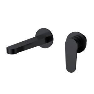 AQM6915MB Novara Смеситель для раковины настенный на 2отв., цвет черный матовый