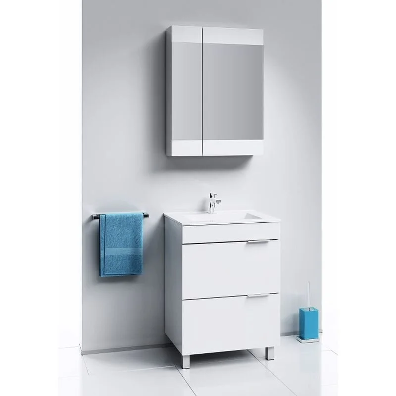 Шкаф с зеркалом Aqwella Бриг 60 белый