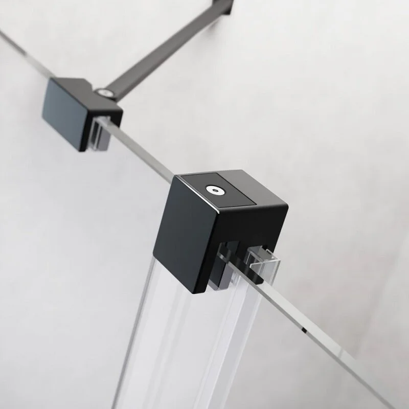 Душевая дверь Radaway Furo KDJ Black, 72,2 x 200 см, стекло прозрачное, профиль черный, левая, 10104722-54-01L