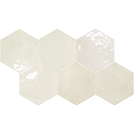 Плитка SPARK IVORY GLOSSY HEX 6X7 15x17.3