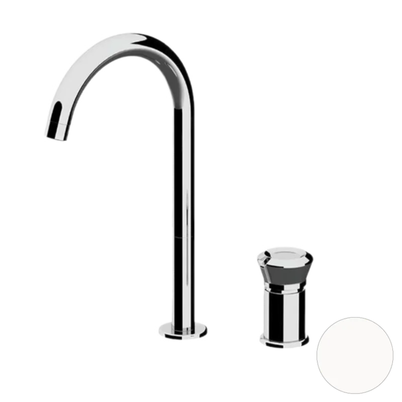 Смеситель для раковины Remer Element ET57LBO, белый матовый