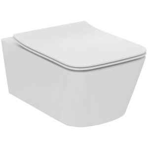 Унитаз подвесной Ideal Standard Blend Cube Aquablade с сиденьем T368601+T521101