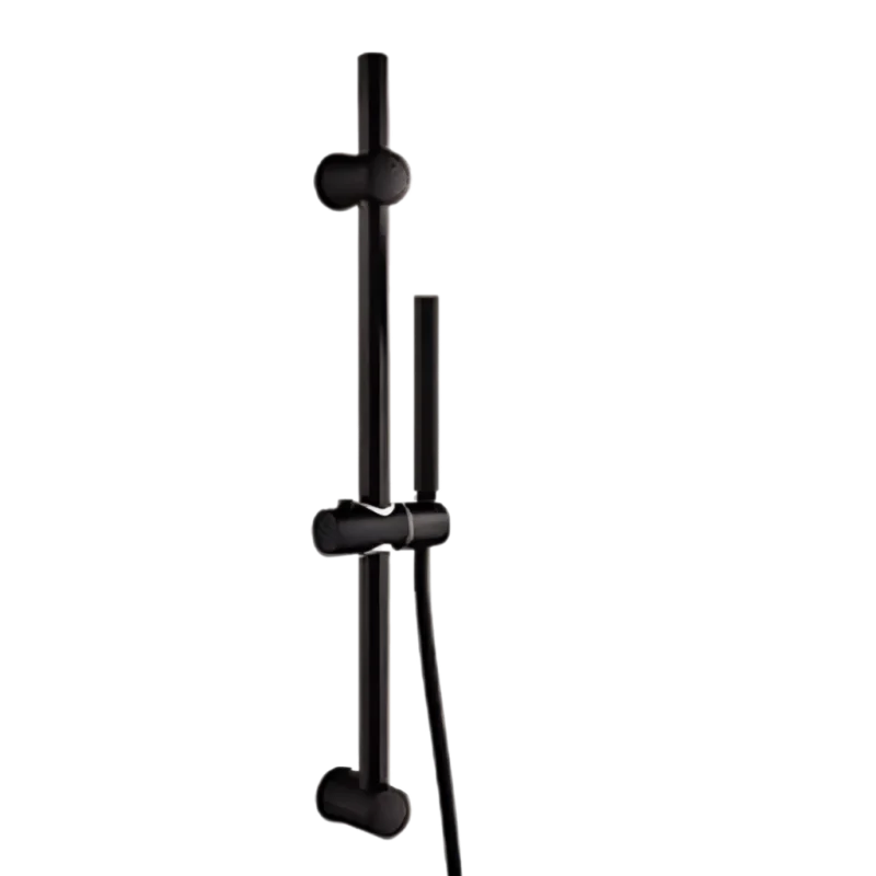 Душевая стойка с ручным душем и шлангом Remer 317ID7MDNO, черный матовый