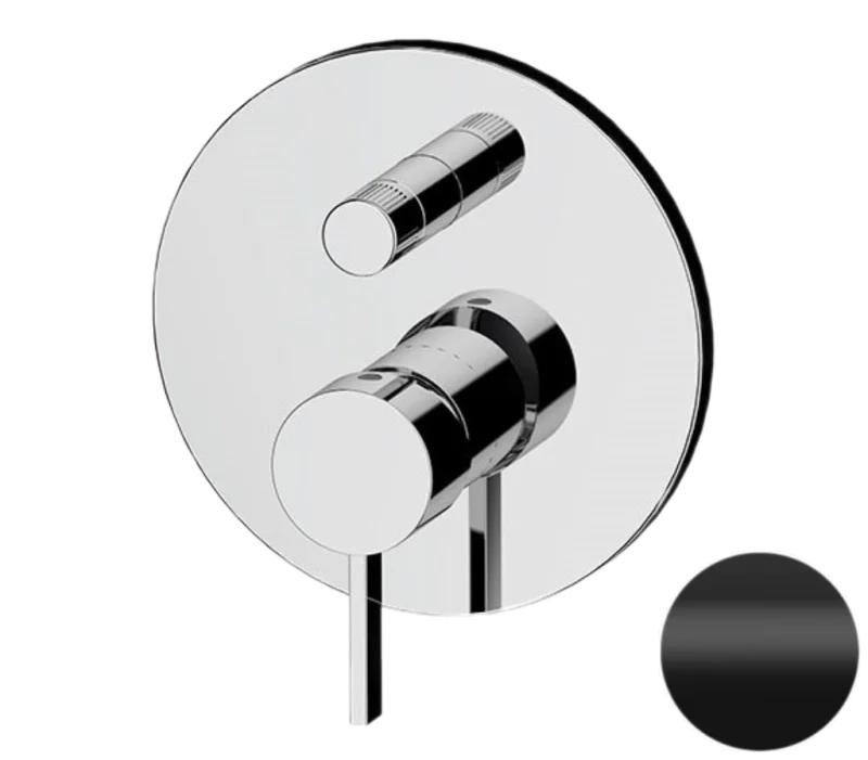 Смеситель для душа Remer Metrica MC09HNO, черный матовый