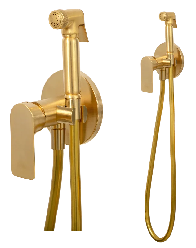 Гигиенический душ со смесителем Remer Infinity I65BG, золото брашированное