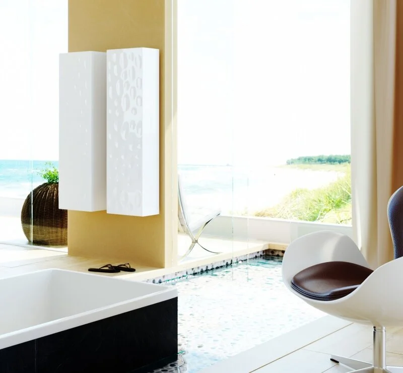 Шкаф-пенал подвесной Aqwella Dune белый