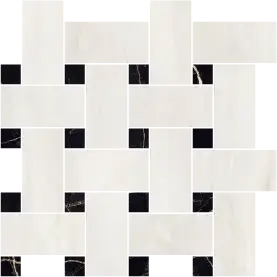 Мозаика ATELIER BASKET CRYSTAL DOLOMIA/MARQUINA POLISHED 30x30