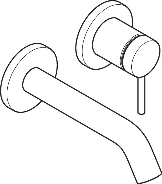 Смеситель для раковины Hansgrohe Tecturis S 165, хром, 73350000