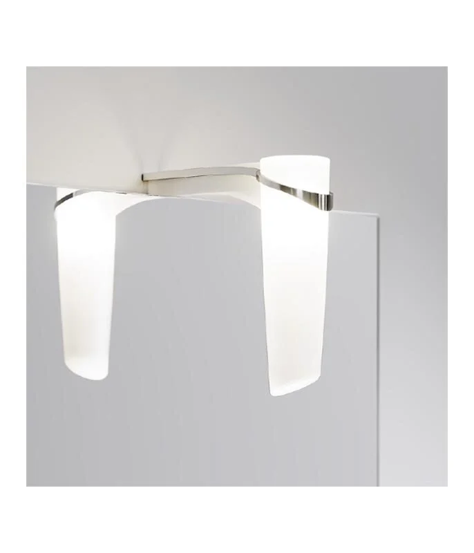 Зеркало Aqwella Леон-МР 40 со светильником белое