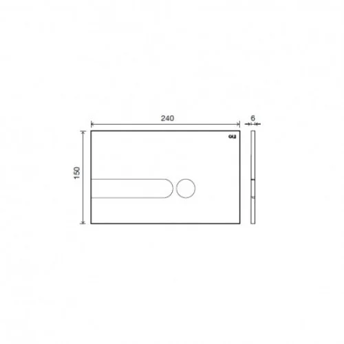 Кнопка смыва механическая OLI Iplate 670005 черный soft-touch