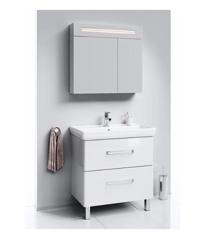 Тумба напольная Aqwella Нео T8м 80 под умывальник белая