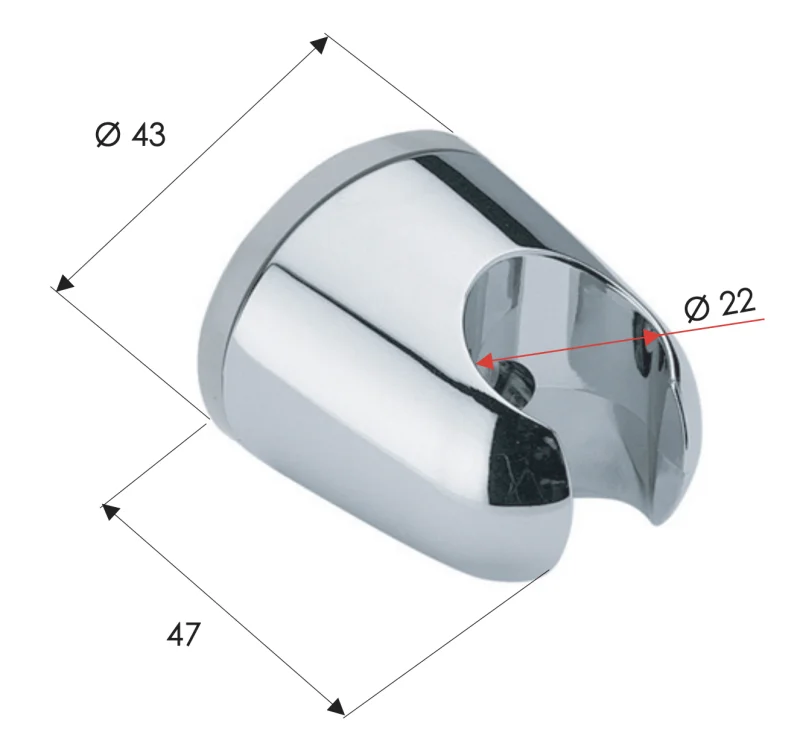 Держатель ручного душа Remer 339F, хром