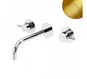 Внешняя часть смесителя для раковины на 3 отверстия. Длина излива 170мм Bruma Lusitano