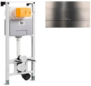 885052+889313 Комплект инсталляции OLI 120 механическая + клавиша Slim металлическая, gun metal