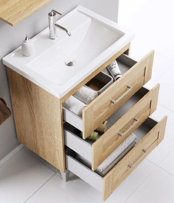 Тумба напольная Aqwella Фостер 70 под умывальник дуб сонома