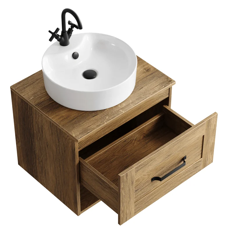 AQWELLA Craft подвесная тумба под умывальник 60 см, цвет дерево темное