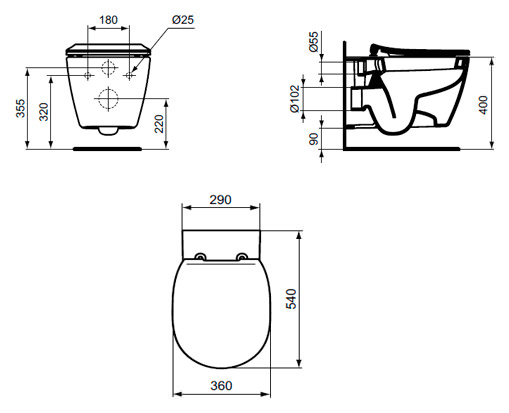 Унитаз подвесной Ideal Standard Connect E771801