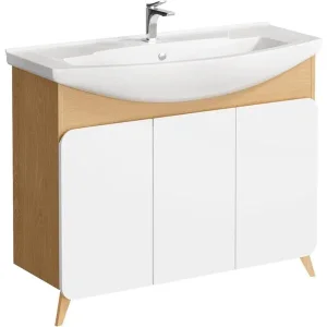 Тумба напольная Aqwella Basic под умывальник дуб золотой