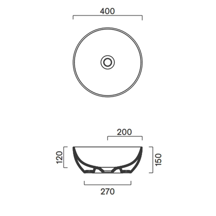 Накладная раковина Catalano Green 40х40, арт.0423400001. белый глянцевый