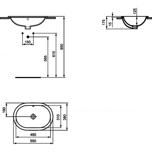 Раковина Ideal Standard Connect E504801 55 см