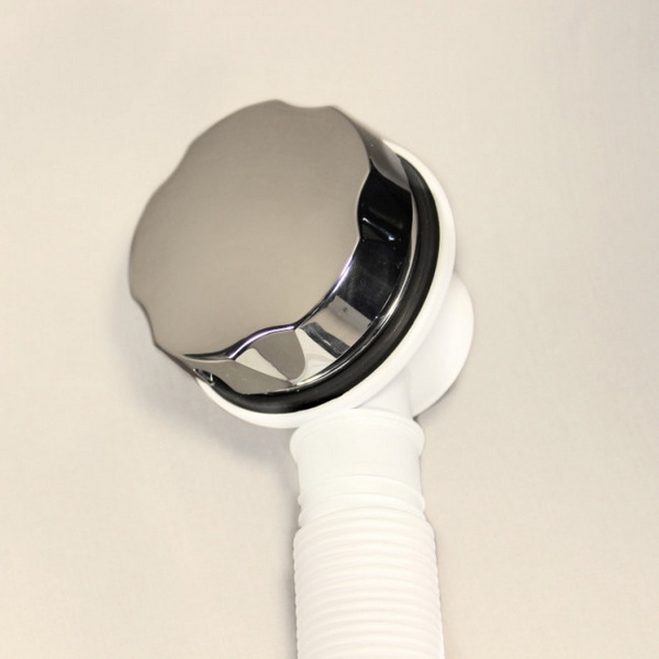 Сифон для ванны (слив-перелив) McAlpine MRB2C-PB, полуавтомат (575мм), хром