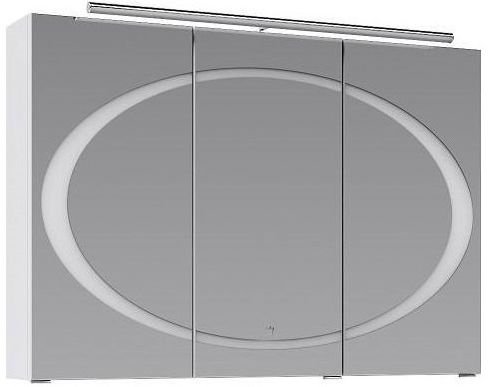 Шкаф с зеркалом Aqwella Dune 100 со светильником белый