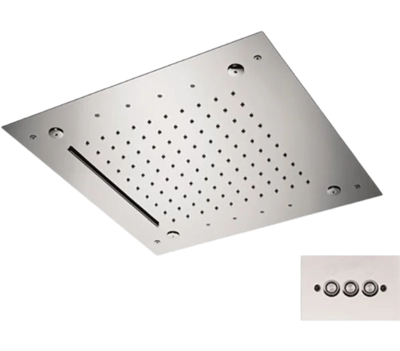 Верхний душ потолочный с подсветкой 43 см Remer 357RS43NC, хром